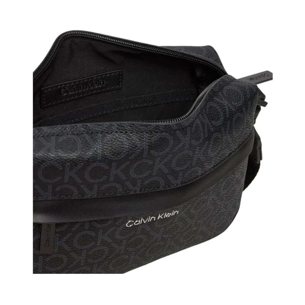 Calvin Klein Polyester Cameratas met Veilige Sluiting Black Heren
