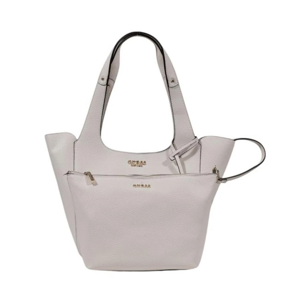 Guess Ruime Polyurethaan Handtas voor Vrouwen Beige Dames