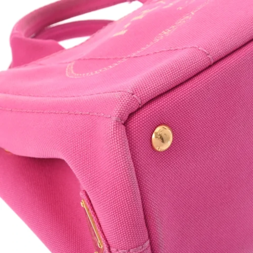 Prada Vintage Pre-owned Canvas prada-bags Pink Dames
