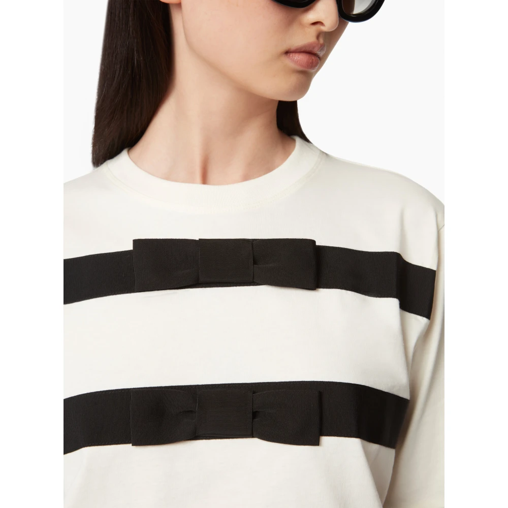Nina Ricci T-Shirt MET Strik White Dames