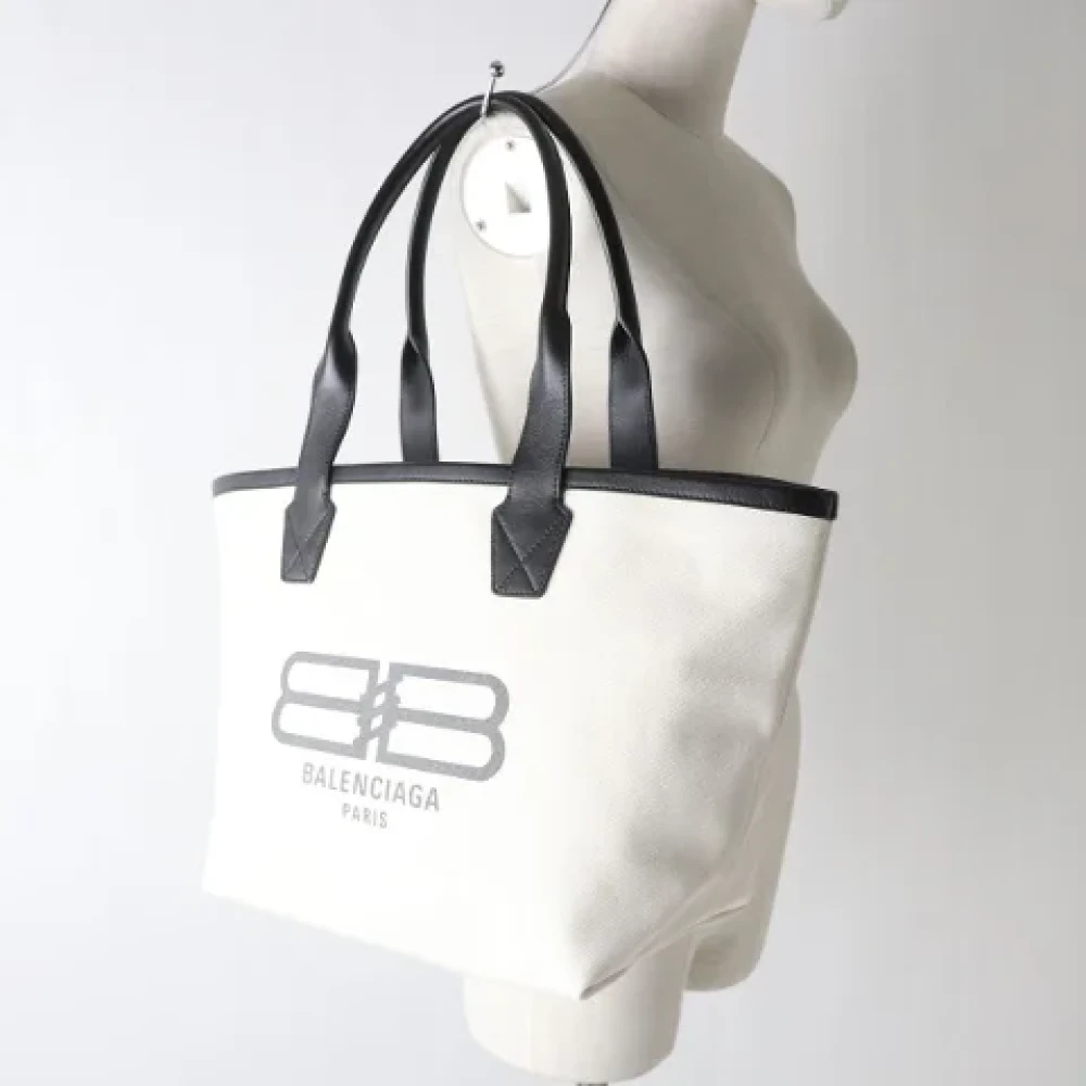 Balenciaga Vintage Pre-owned Fabric totes White Dames