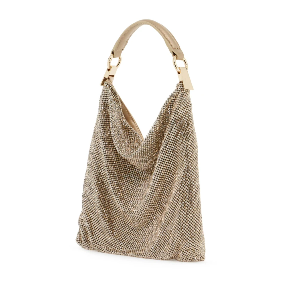 Benedetta Bruzziches Kristal Mesh Schoudertas Beige Dames