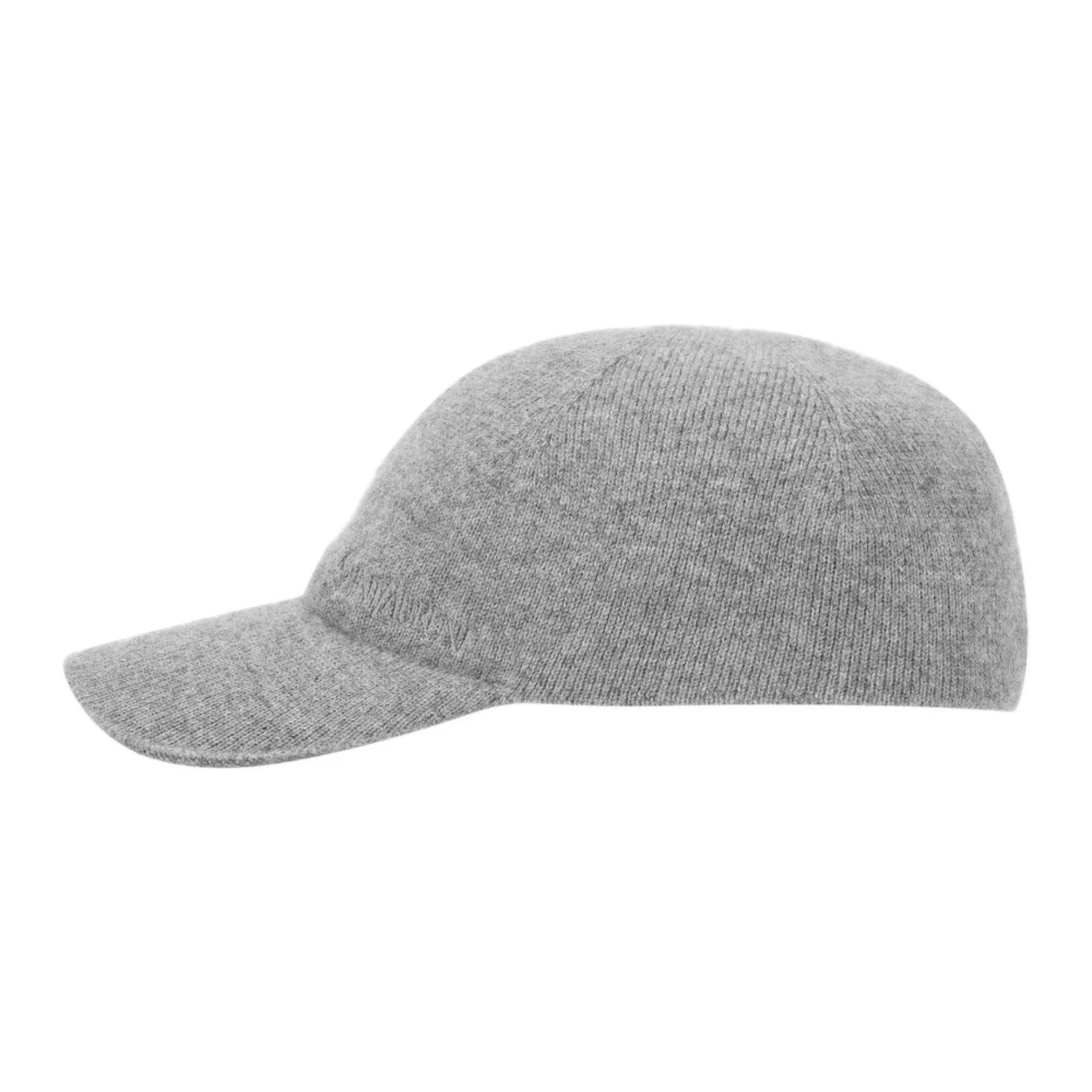 Saint Laurent Cashmere Gebreide Baseballpet Gray Heren