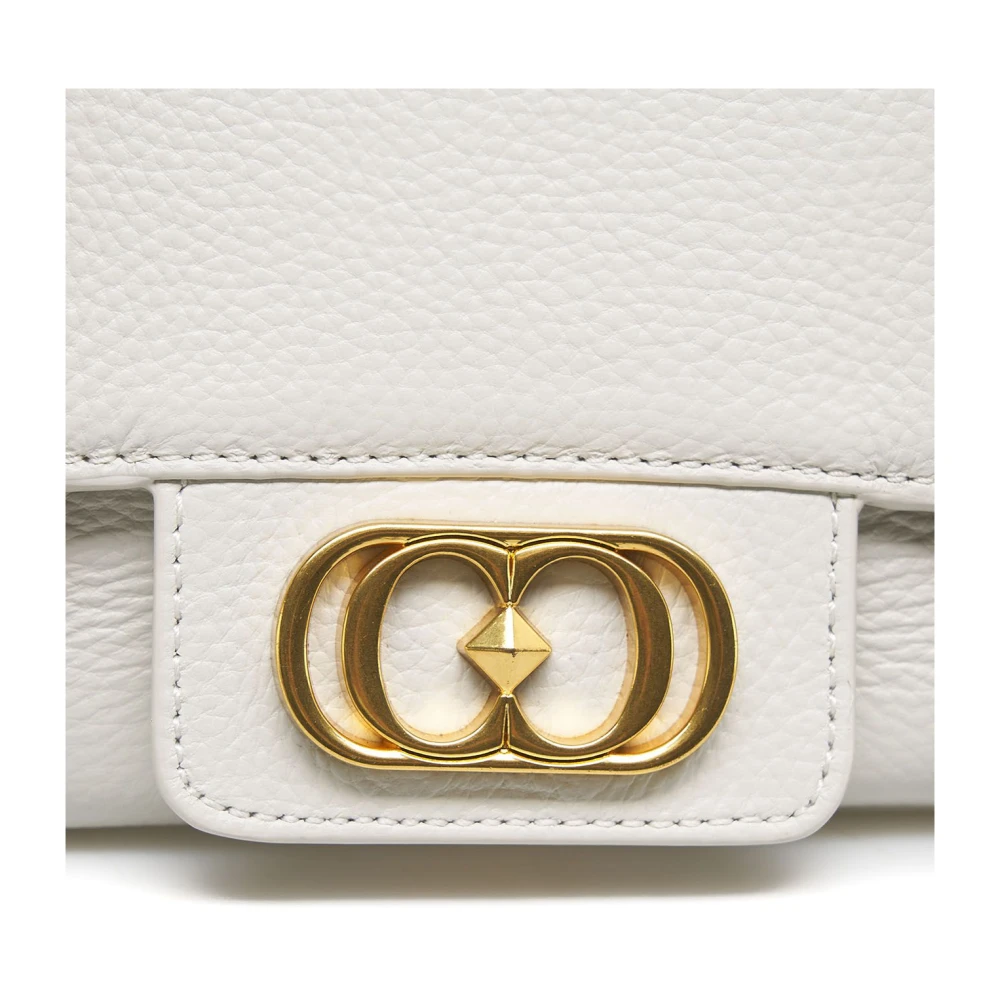La Carrie Witte Leren Handtas Atena White Dames