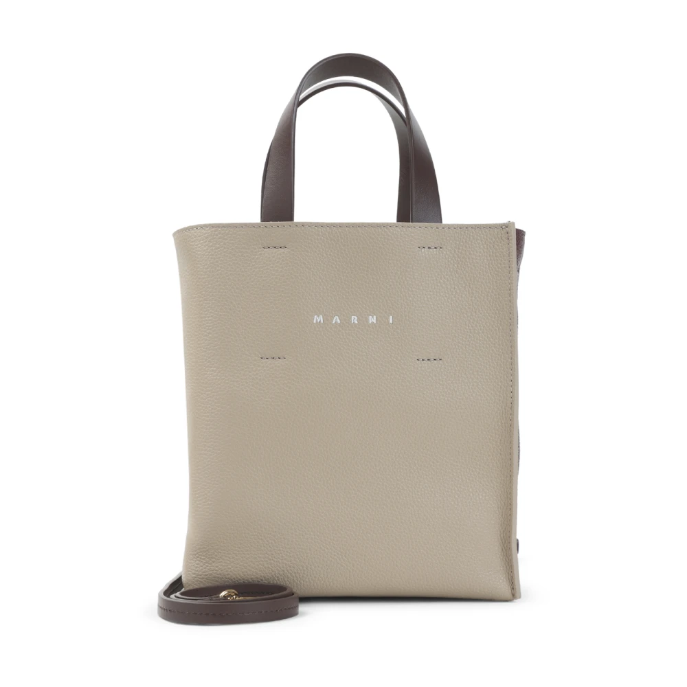 Marni Women's Beige Museo Soft Mini Bag - Shopping Bags - One Size - Bags