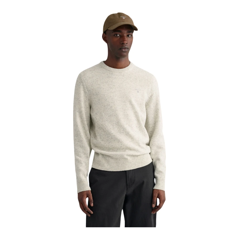 Gant Regular Fit Crew Neck Sweater Gray Heren