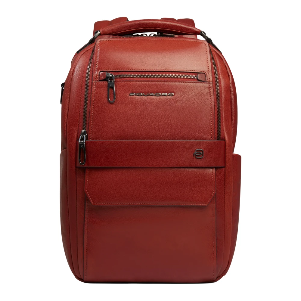 Piquadro Red Backpacks, Male, One Size, Personalizable Laptop Backpack 13"