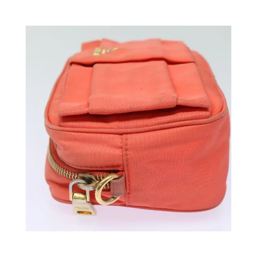Prada Vintage Pre-owned Nylon prada-bags Orange Dames