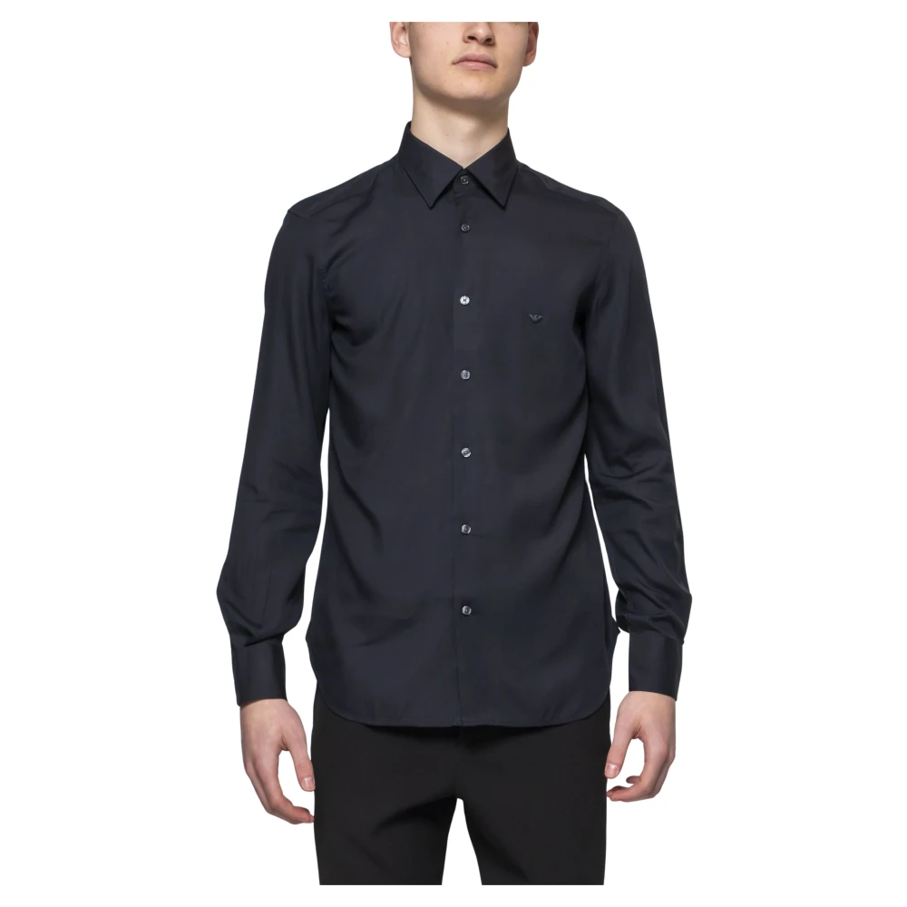 Emporio Armani Men's Blue Casual Shirts, Xl, Iconic Shirt