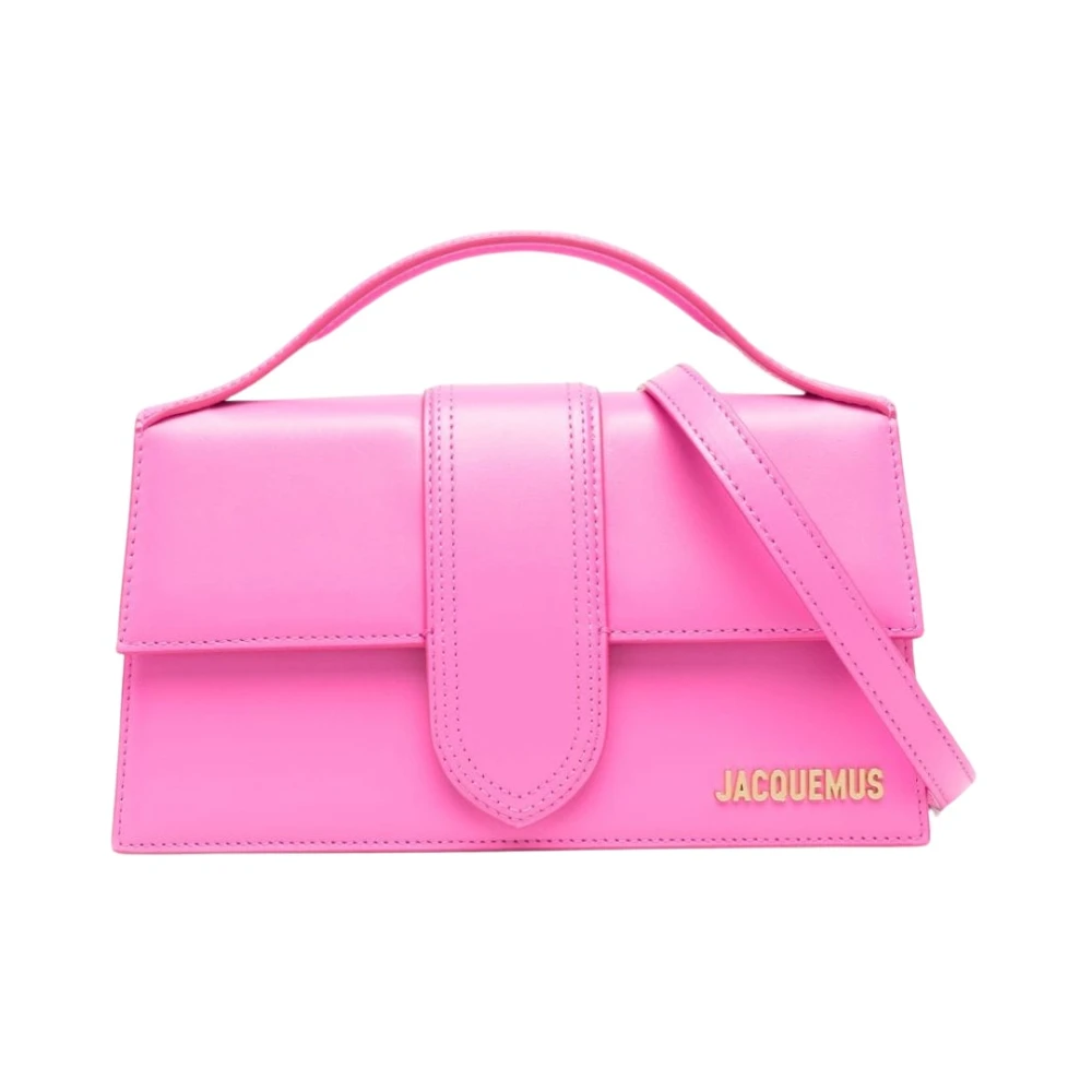 Fluorescerende Pink Læder Crossbody Taske