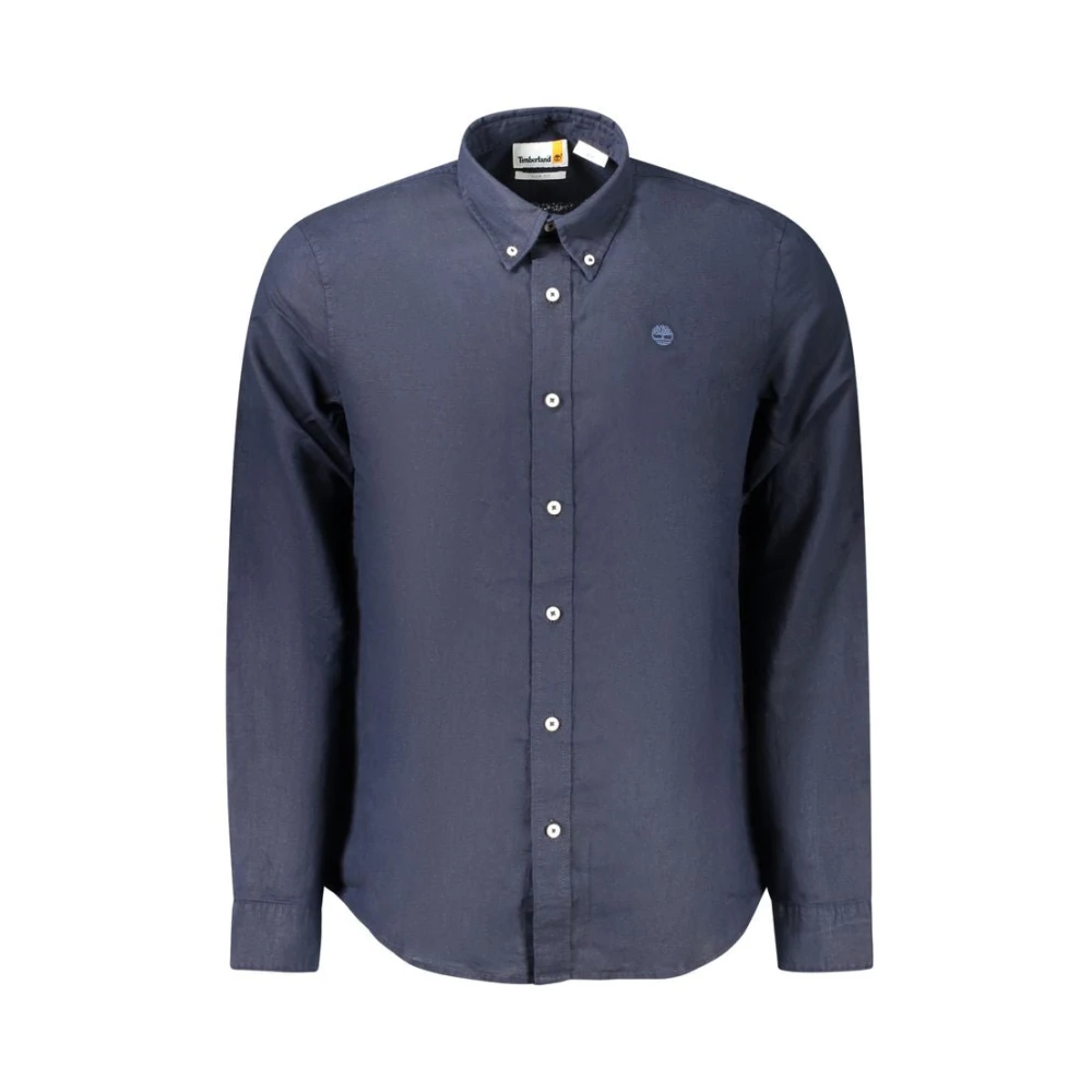 Timberland Men's Blue Casual Shirts, S, Cotton Slim Fit Shirt