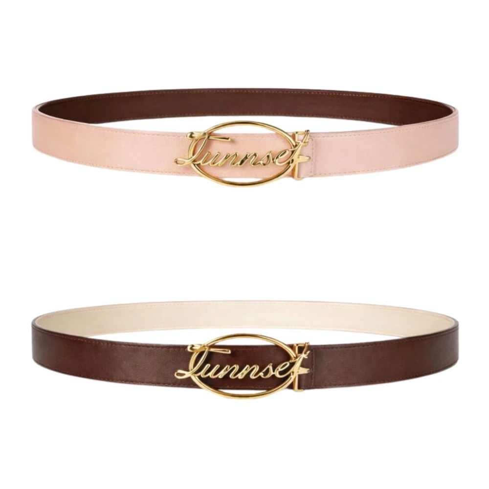 Twinset Multicolor Belts, Unisex, S, Double-Face Leather Belt