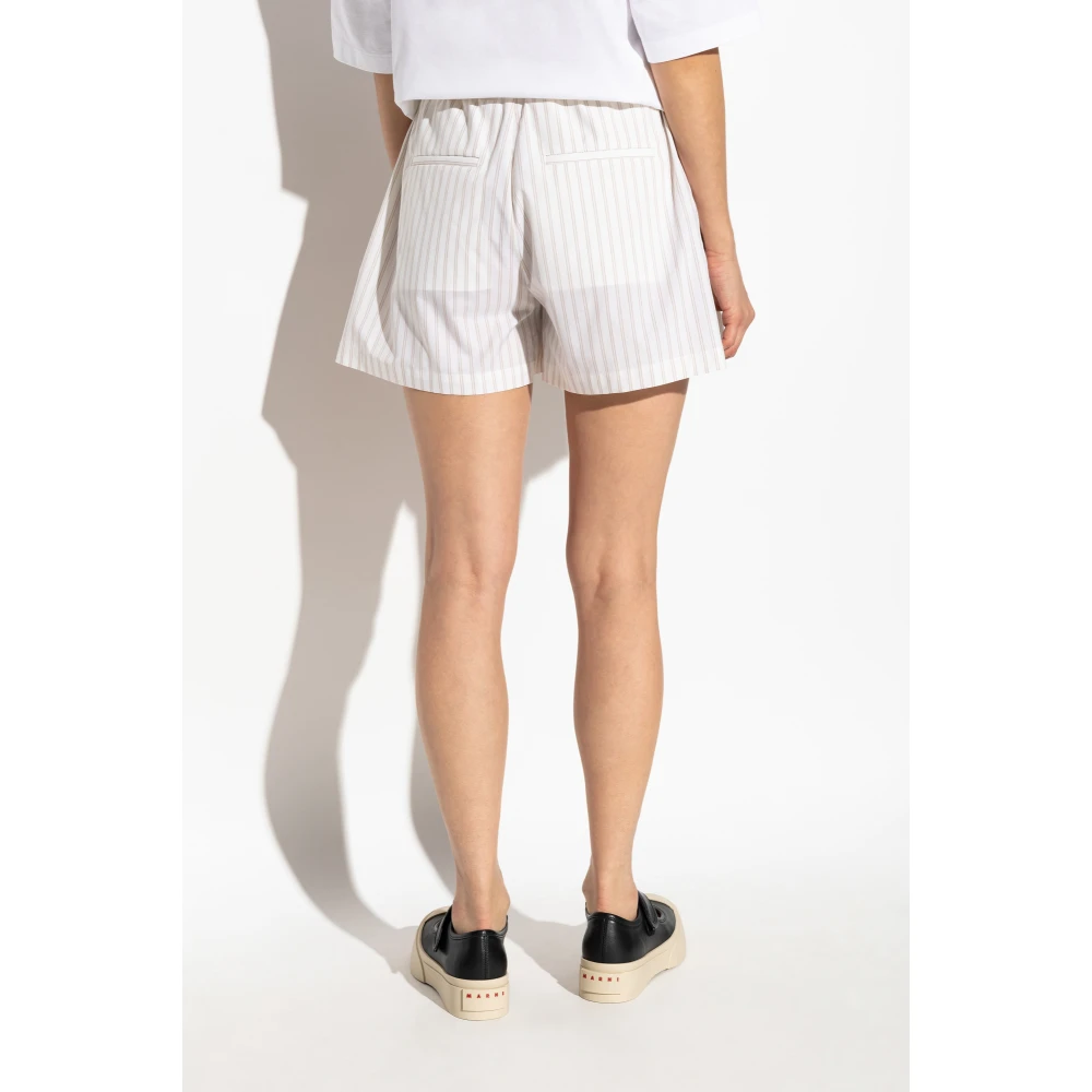 Marni Gestreepte patroon shorts Beige Dames