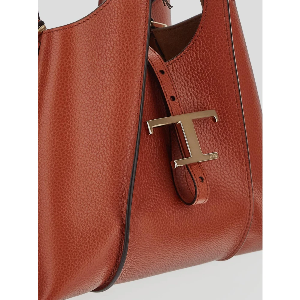 TOD'S Leren Bucket Tas Brown Dames