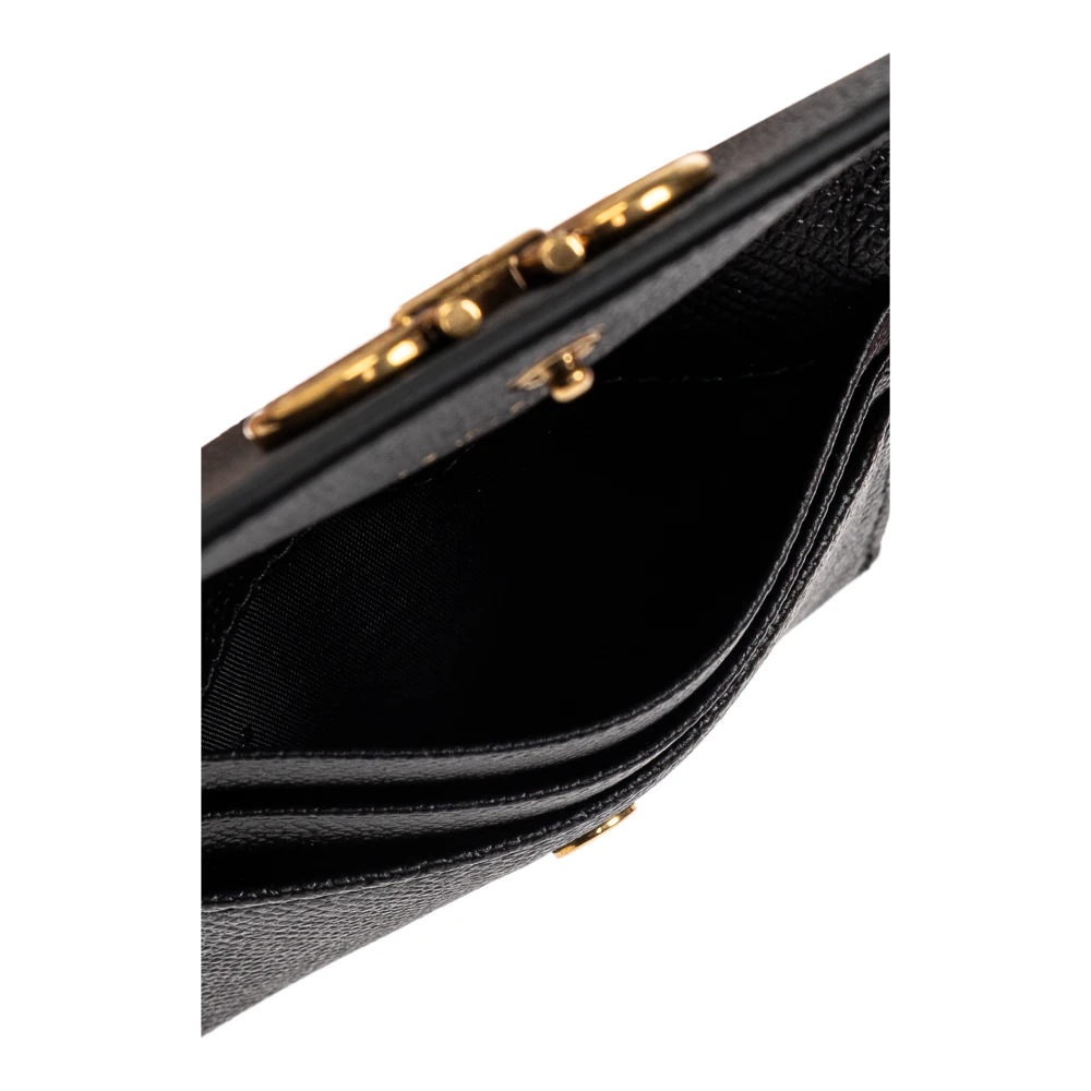 Salvatore Ferragamo Leren kaarthouder Black Dames