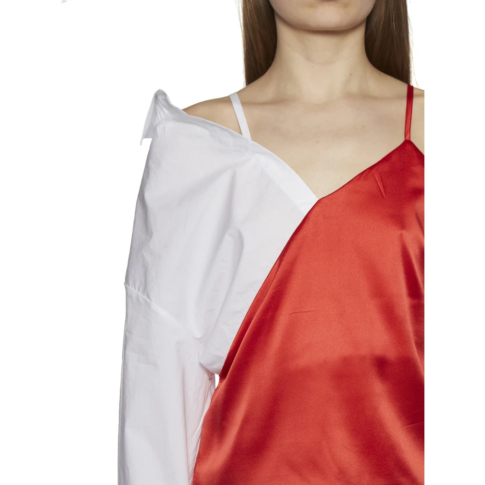Andrea Ya aqov Katoen en Zijde Monomanie Shirt Multicolor Dames