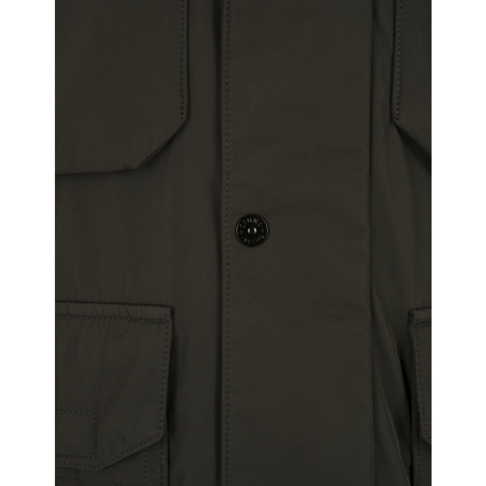 Stone Island Groene Field Jacket Micro Twill Polyester Green Heren