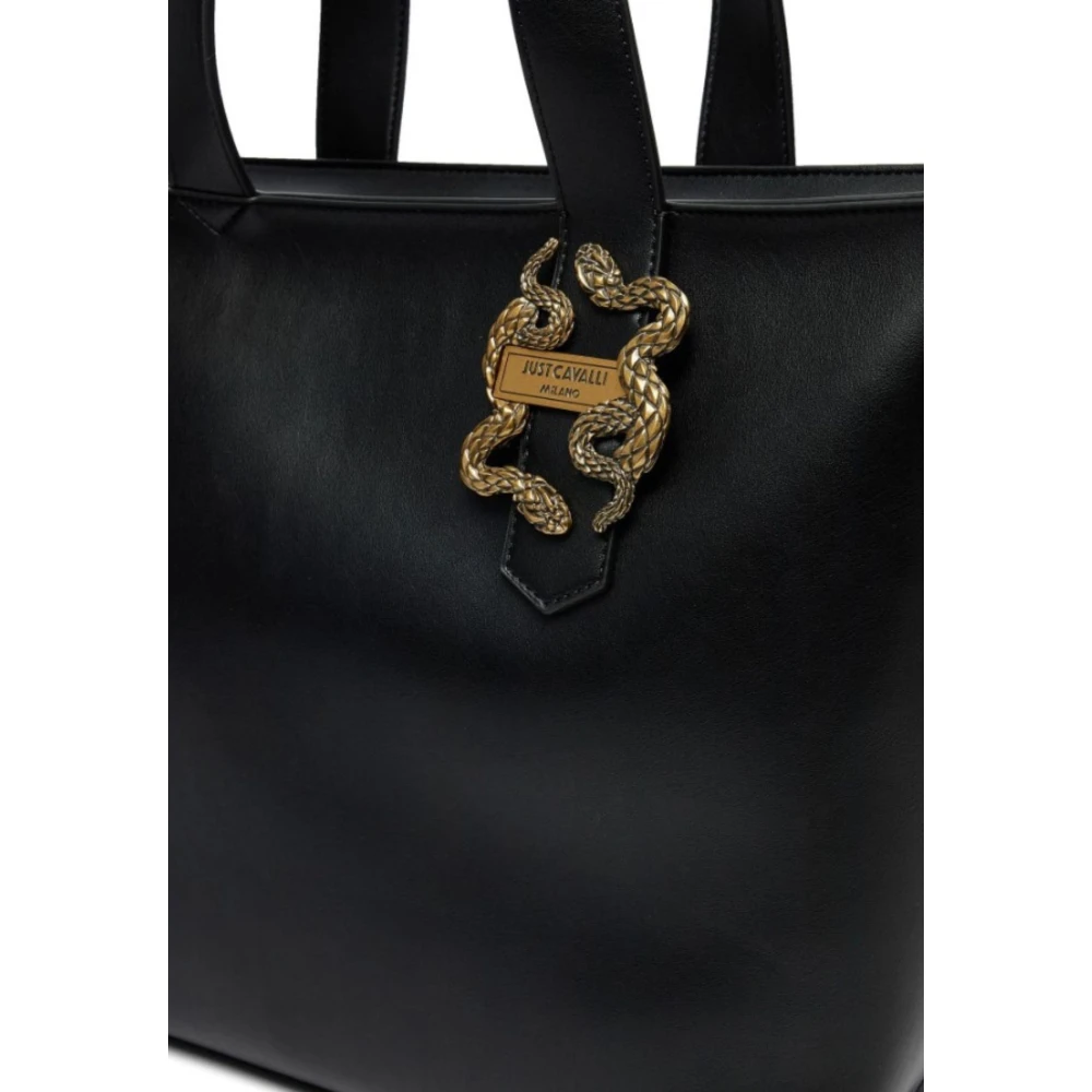 Just Cavalli Iconische Slangenprint Dames Tas Collectie Black Dames