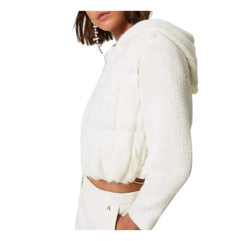 Twinset Witte Jas Aw24 White Dames