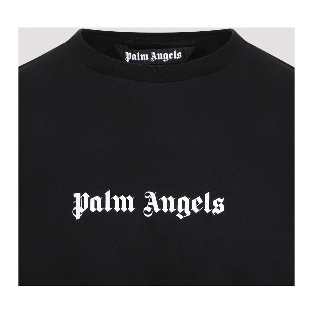 Palm Angels Zwart Logo Katoenen T-shirt Black Heren