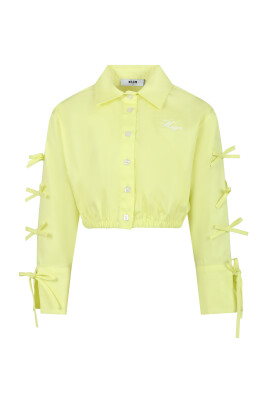 chemise-jaune-en-coton-a-manches-longues
