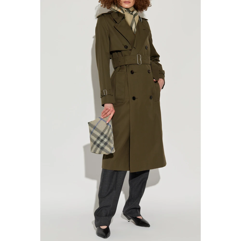 Burberry Katoenen trenchcoat Green Dames
