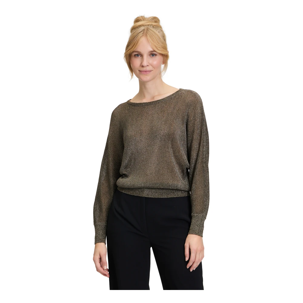 Vera Mont Batwing Sleeve Gebreide Trui Brown Dames