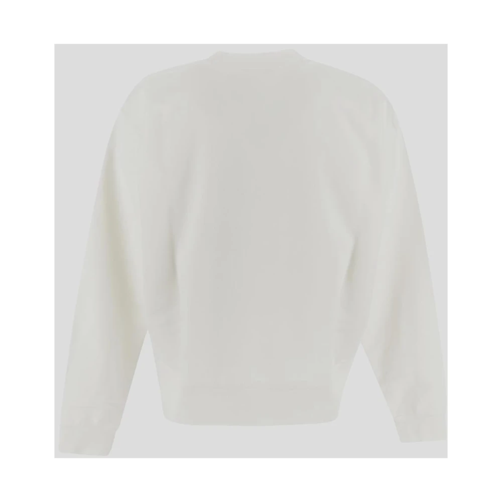 Marni Katoenen Logo Sweatshirt White Heren