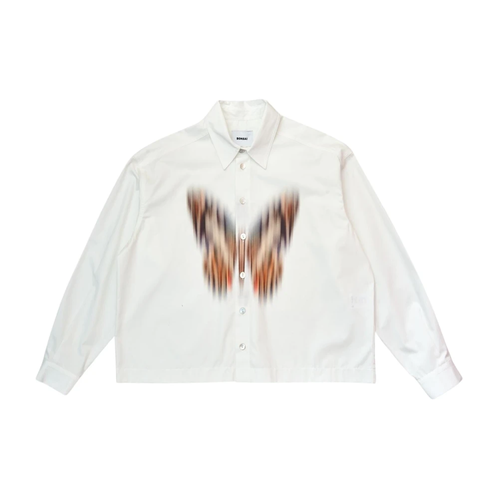 Bonsai Witte Butterfly Shirt White Heren