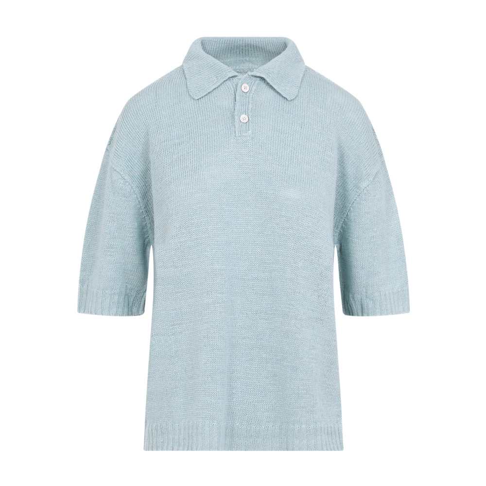 Maison Margiela Blauw T-shirt met True Hemp Blend Blue Dames