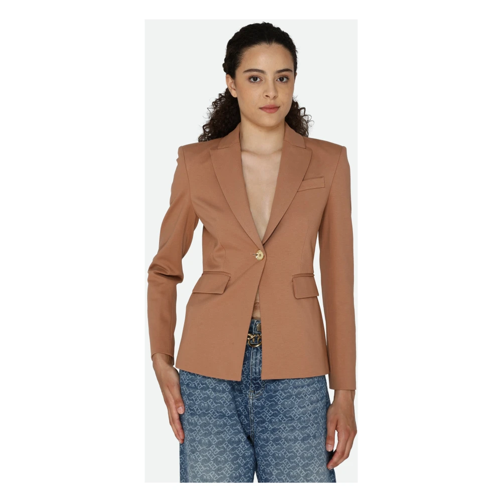 pinko Bruine Slim Fit Blazer Brown Dames