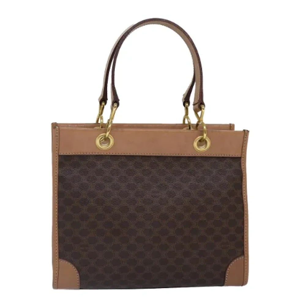 Celine Vintage Pre-owned Canvas handbags Brown Dames