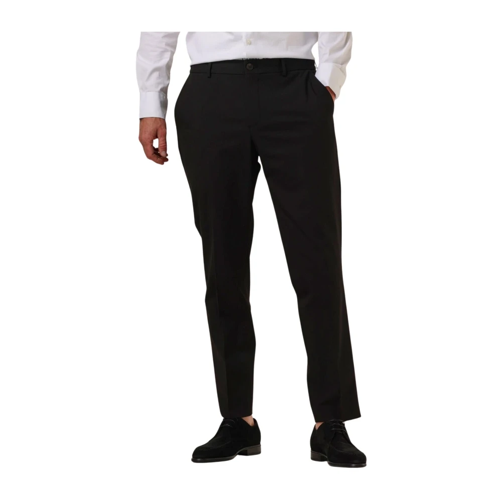 Selected Homme Slim-Liam Flex Zwarte Pantalon Black Heren