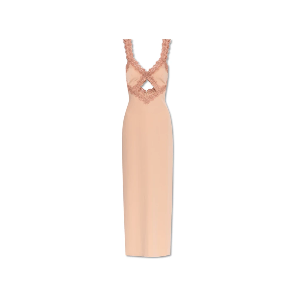 Blumarine Jurk met kanten afwerking Pink Dames
