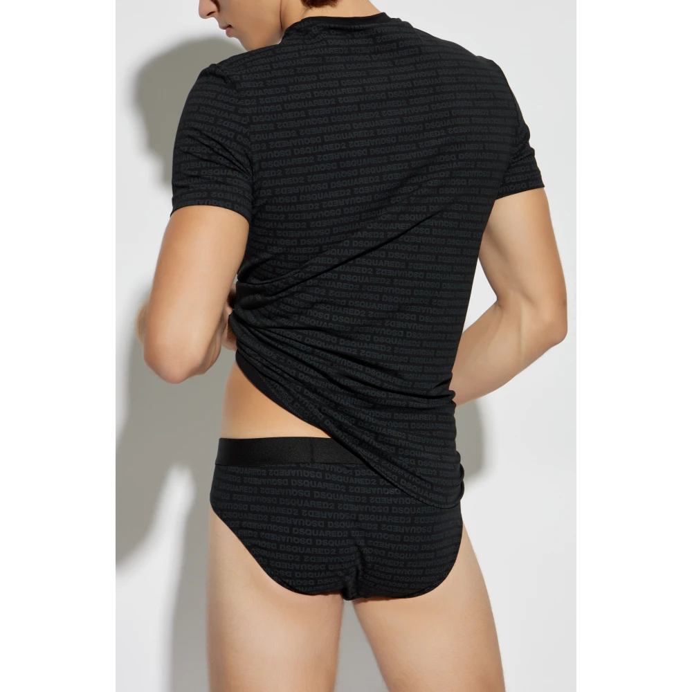 Dsquared2 Set: slips en t-shirt Black Heren