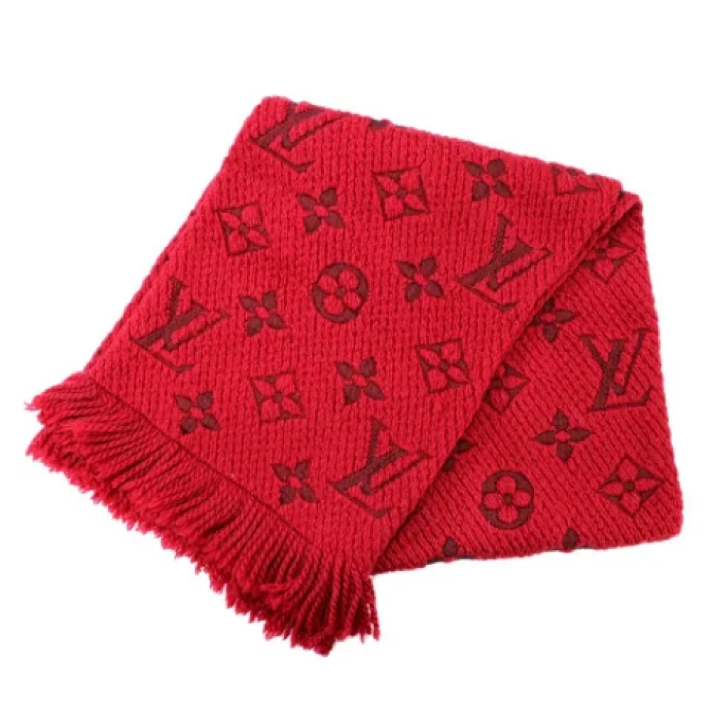 Louis Vuitton Vintage Pre-owned Fabric scarves Red Dames