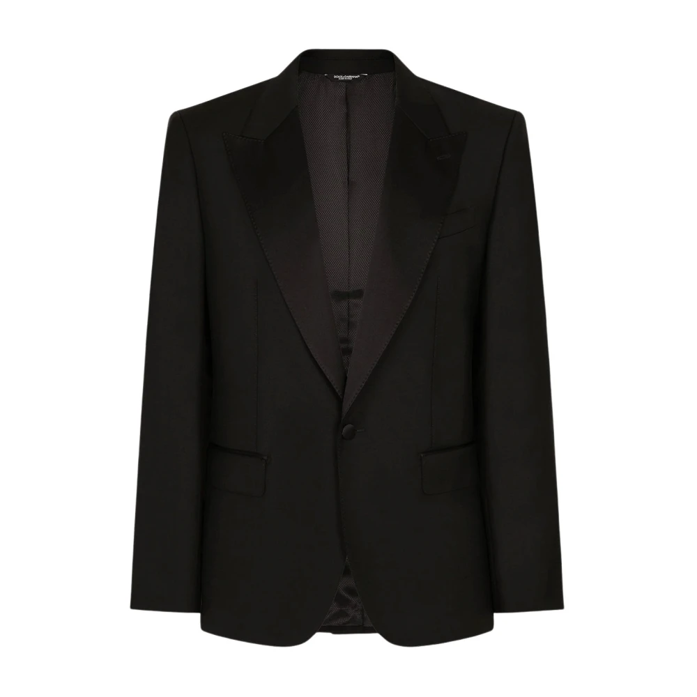 Dolce & Gabbana Stijlvolle Jas voor Mannen Black Heren