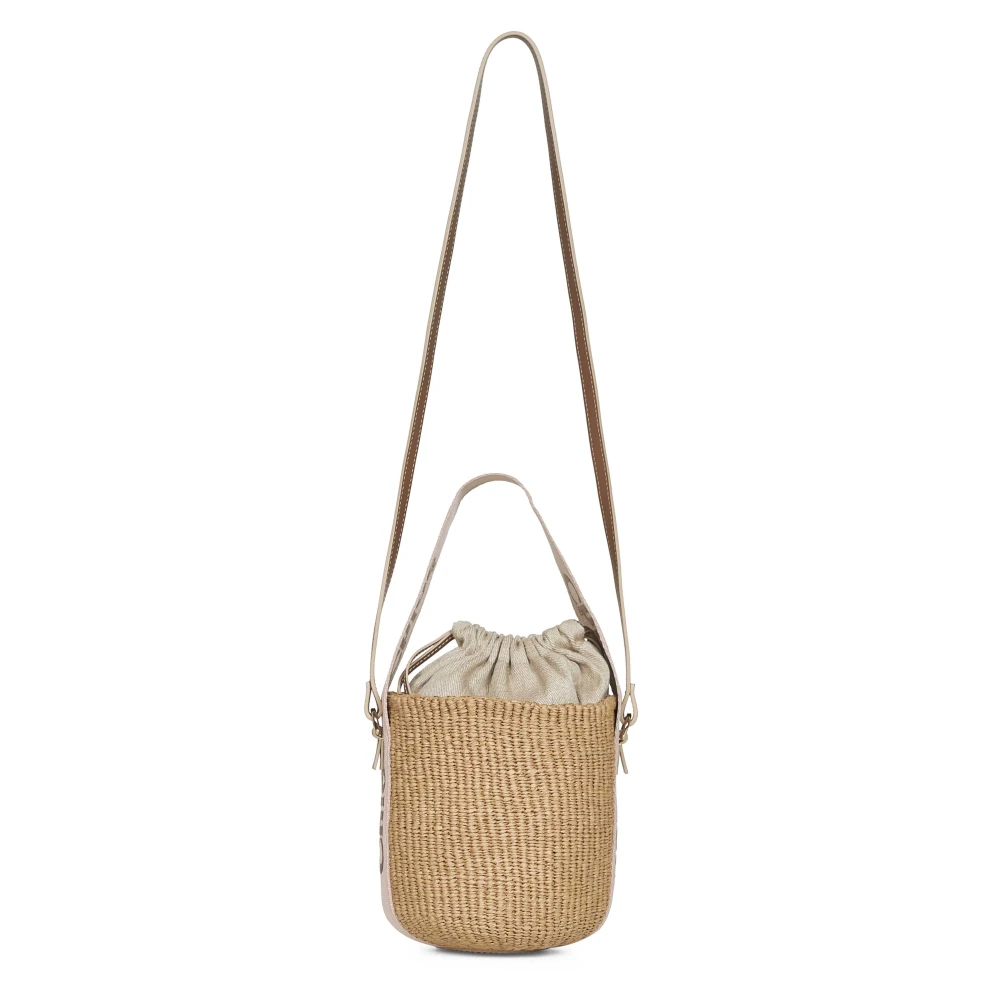 Chloé Beige Handmade Paper Bag With Leather Trims - Female - Bucket Bags - One Size - Bags