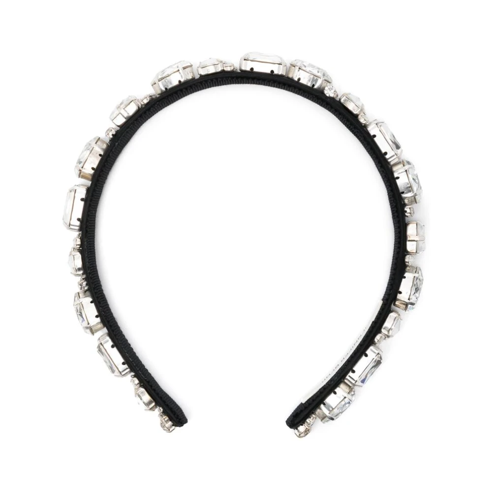 Jennifer Behr Kristalversierd zijden haaraccessoire Black Dames