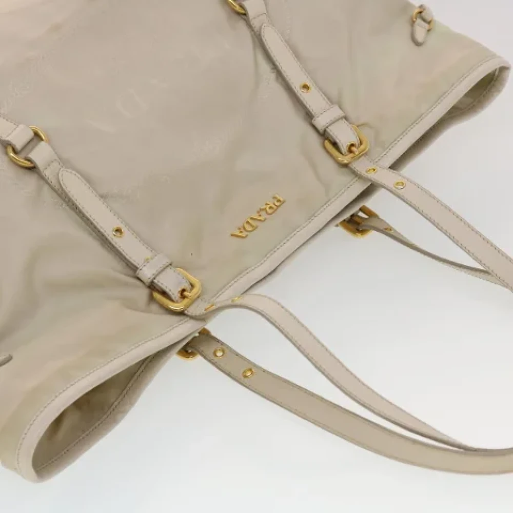 Prada Vintage Pre-owned Fabric prada-bags Beige Dames
