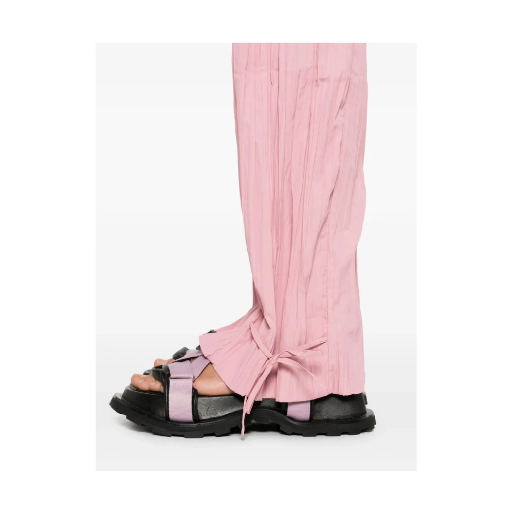 Stine Goya Blush Pink Elastische Taille Plissé Broek Pink Dames