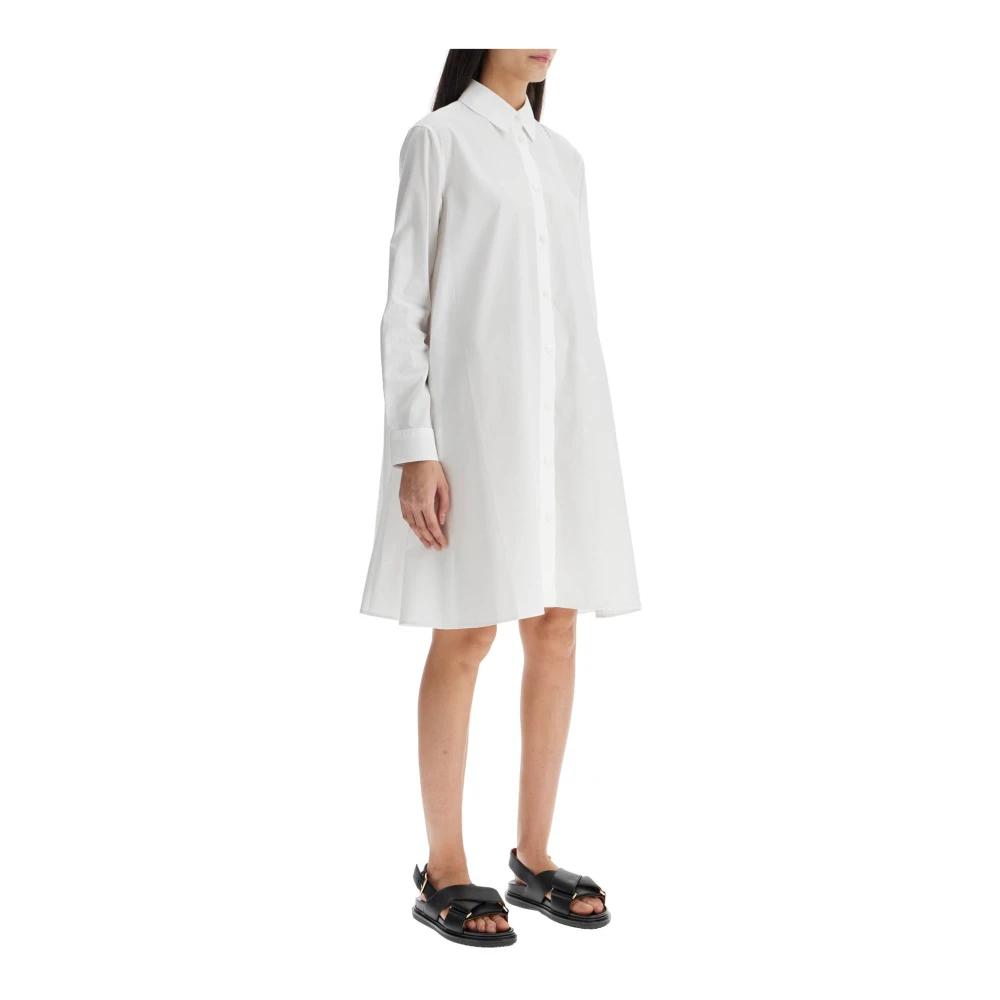 Marni Geborduurde Witte Katoenen Jurk White Dames