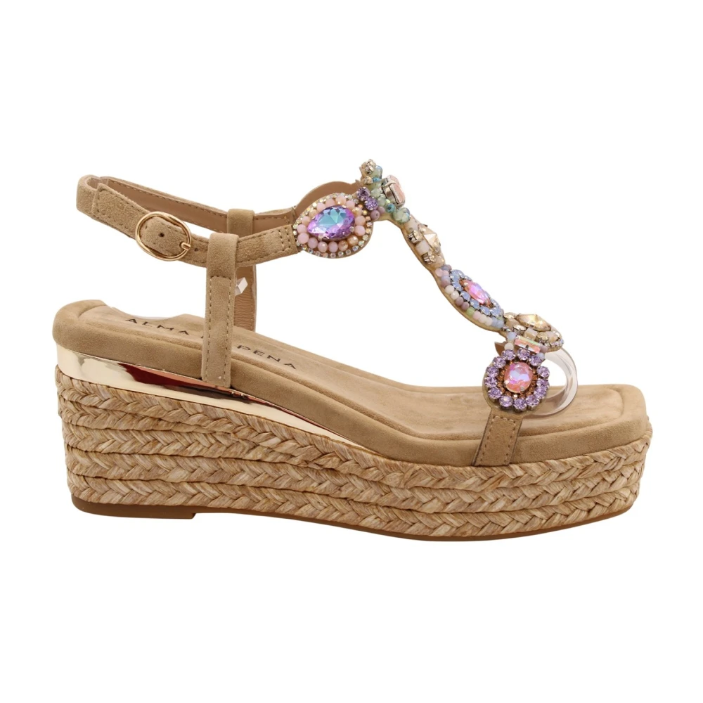 Alma En Pena Beige Wedges, Female, 7 Uk, Sandaal