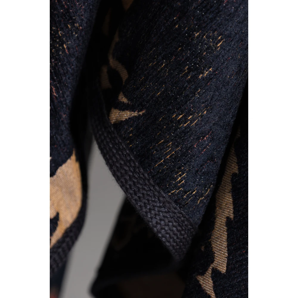 ETRO Omkeerbare poncho met bloemenpatroon Black Dames