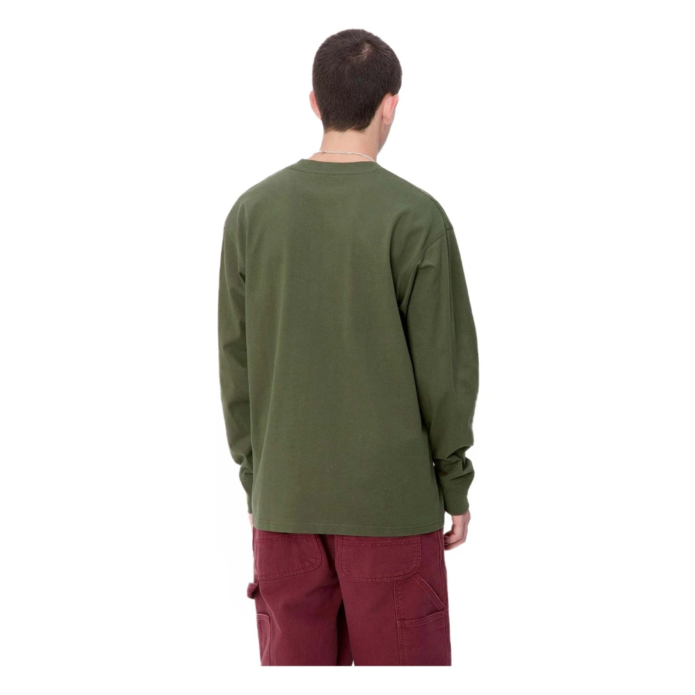 Carhartt WIP L S Amerikaanse longsleeve T-shirt Green Heren