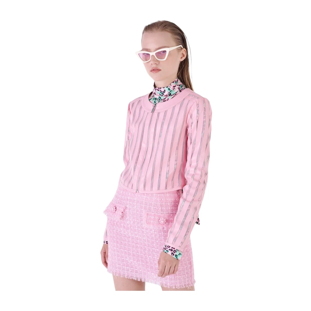 Silvian Heach Pink Gossamer Jacket Kiku Multicolor Dames