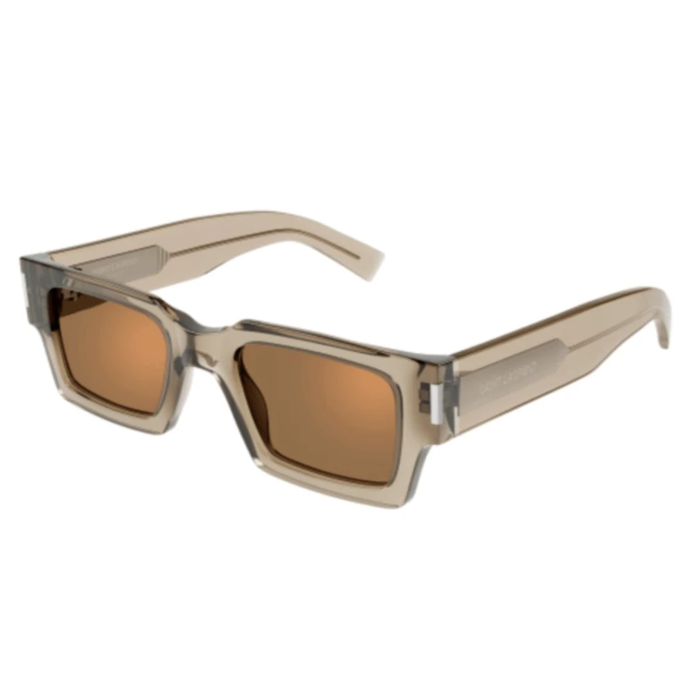 Saint Laurent Unisex Brown Rectangular Sunglasses - Sunglasses - 50 Mm - Accessories