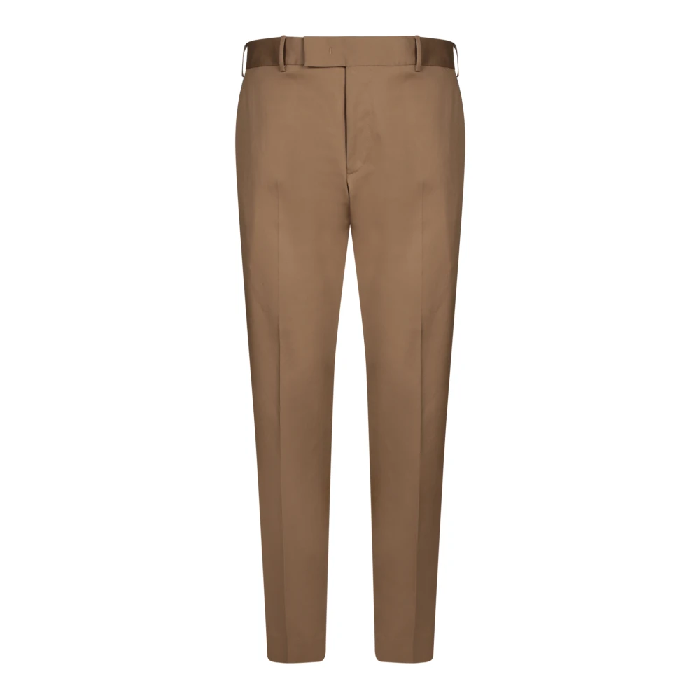 Pt Torino Men's Brown Suit Trousers, S, Beige Tailored Trousers For