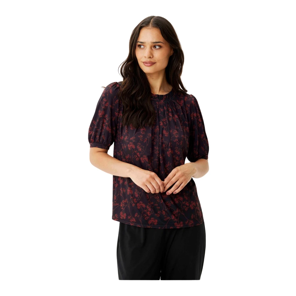 IN Front Rode Grazia Blouse met Pofmouwen Multicolor Dames