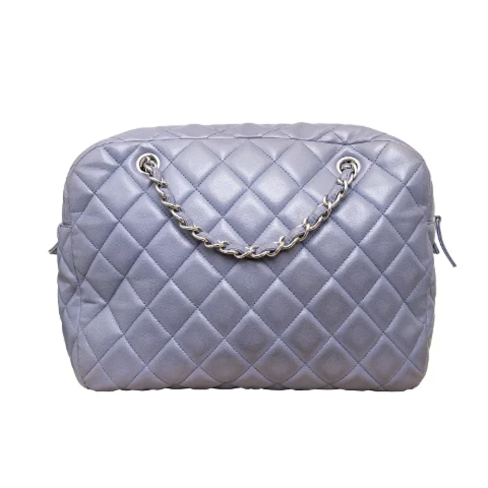 Chanel Vintage Pre-owned Leather chanel-bags Purple Dames